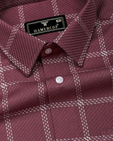 Selvio Onion Pink With White Dobby Check Gizza Shirt