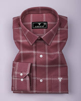 Selvio Onion Pink With White Dobby Check Gizza Shirt