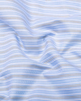 Velwo Blue With White Stripe Premium Gizza Shirt