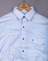 Velwo Blue With White Stripe Premium Gizza Shirt