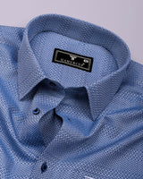 Welor Blue Jacquard Premium Gizza Shirt