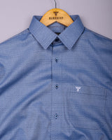Welor Blue Jacquard Premium Gizza Shirt
