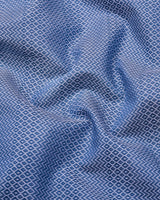 Welor Blue Jacquard Premium Gizza Shirt