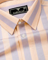 Creno Orange With Gray Stripe Premium Giza Shirt