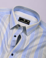 Felro Blue With Gray Stripe Premium Gizza Shirt