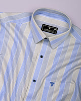 Felro Blue With Gray Stripe Premium Gizza Shirt