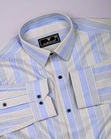 Felro Blue With Gray Stripe Premium Gizza Shirt