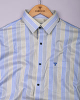 Felro Blue With Gray Stripe Premium Gizza Shirt