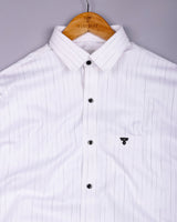 Cloud White Twill Stripe Premium Gizza Shirt