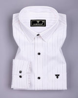 Cloud White Twill Stripe Premium Gizza Shirt