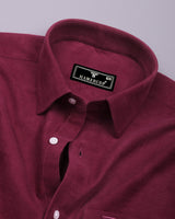 Cheron Pink Corduroy Premium Cotton Solid Shirt