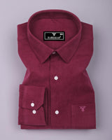 Cheron Pink Corduroy Premium Cotton Solid Shirt