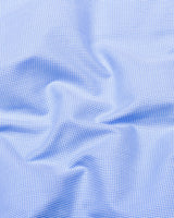 Grosin SkyBlue Houndstooth Check Cotton Shirt