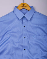 Corin Blue Houndstooth Check Premium Giza Shirt