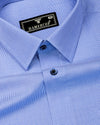 Corin Blue Houndstooth Check Premium Giza Shirt