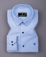 Daron Sky Blue Two Shaded Plaid Flannel Shirt