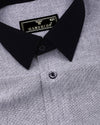 Grivo Gray Linen Cotton Formal Shirt
