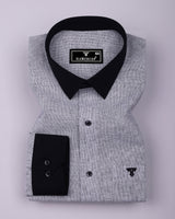 Grivo Gray Linen Cotton Formal Shirt