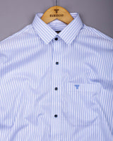 Reven Blue With White Stripe Premium Gizza Shirt