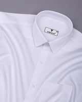 Floryn White Dobby Stripe Gizza Shirt