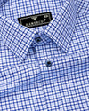 Rylon Blue With White Twill Check Giza Shirt
