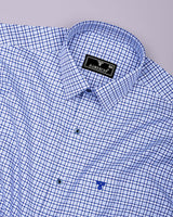 Rylon Blue With White Twill Check Gizza Shirt
