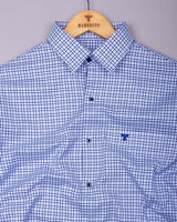 Rylon Blue With White Twill Check Gizza Shirt