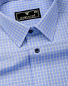 Lirox Blue With Yellow Check Premium Giza Shirt