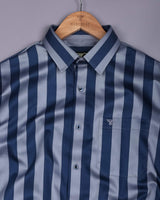 Bronel Blue Broad Stripe Giza Shirt