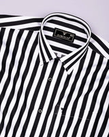 Phenol Black With White Stripe Premium Gizza Shirt