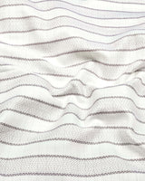 Velgro Cream With Gray Stripe Premium Giza Shirt