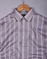 Liora Light Purple With Cream Stripe Premium Giza Shirt