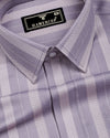 Liora Light Purple With Cream Stripe Premium Giza Shirt