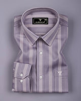 Liora Light Purple With Cream Stripe Premium Giza Shirt