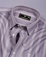 Liora Light Purple With Cream Stripe Premium Giza Shirt