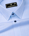 Sevio LightBlue Jacquard Premium Giza Shirt