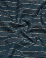 Velgro Peacock Blue Stripe Premium Giza Shirt