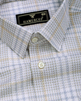Zenvik Gray Dobby Check Premium Giza Shirt