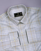 Zenvik Gray Dobby Check Premium Giza Shirt