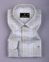 Zenvik Gray Dobby Check Premium Giza Shirt