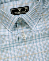 Zenvik Green Dobby Check Premium Giza Shirt