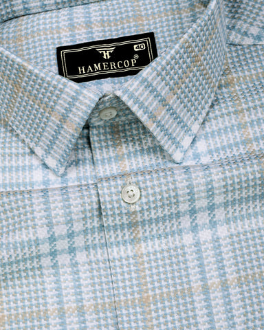 Zenvik Green Dobby Check Premium Giza Shirt