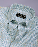 Zenvik Green Dobby Check Premium Giza Shirt
