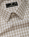 Yelric Cream With White Premium Giza Shirt
