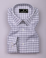 Yelric Gray With White Premium Giza Shirt