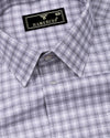 Yelric Gray With White Premium Giza Shirt