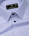 Luvio Blue Check Premium Giza Shirt