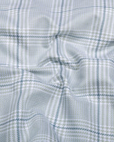 Zeno Light Green Check Premium Giza Shirt