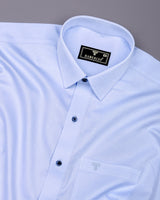 Dazur LightBlue Jacquard Check Premium Gizza Shirt