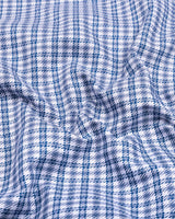 Dextro Blue With White Twill Check Premium Giza Shirt